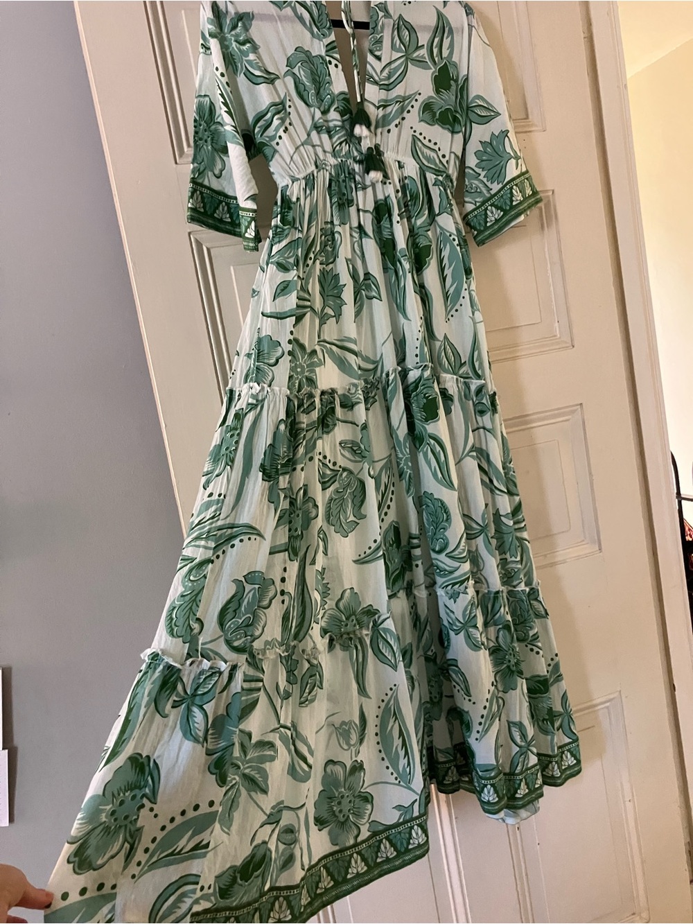 HAUTE HIPPIE Green Floral maxi dress - Picture 5 of 9